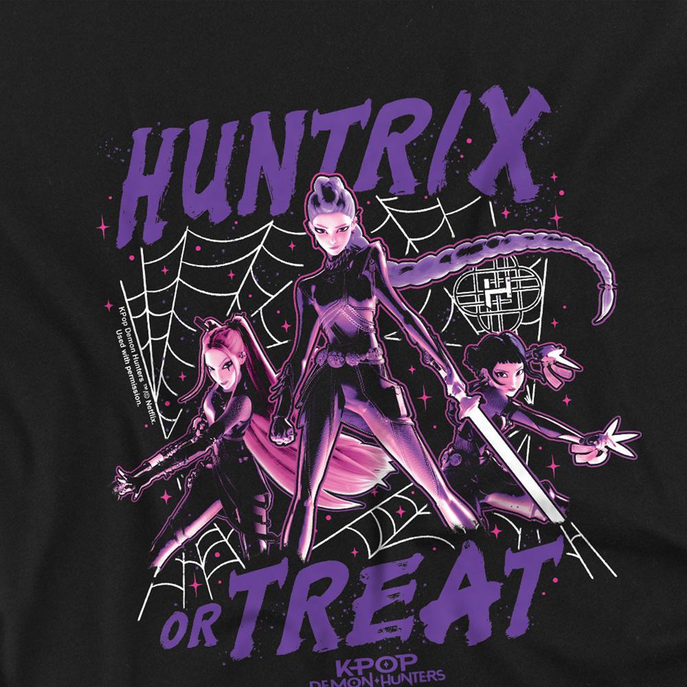 Black - Side - K-Pop Demon Hunters Childrens-Kids Huntrix Or Treat Sweatshirt