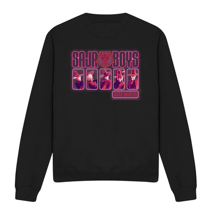 Black - Front - K-Pop Demon Hunters Unisex Adult Saja Boys Glowing Lights Sweatshirt