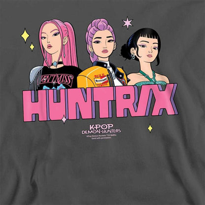 Charcoal - Side - K-Pop Demon Hunters Unisex Adult Huntrix Blocky Glam Sweatshirt