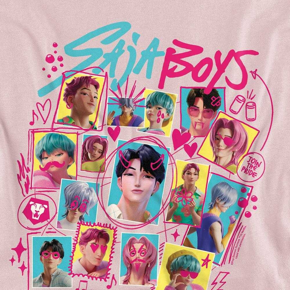 Pink - Side - K-Pop Demon Hunters Unisex Adult Saja Boys Soda Pop Doodles Sweatshirt
