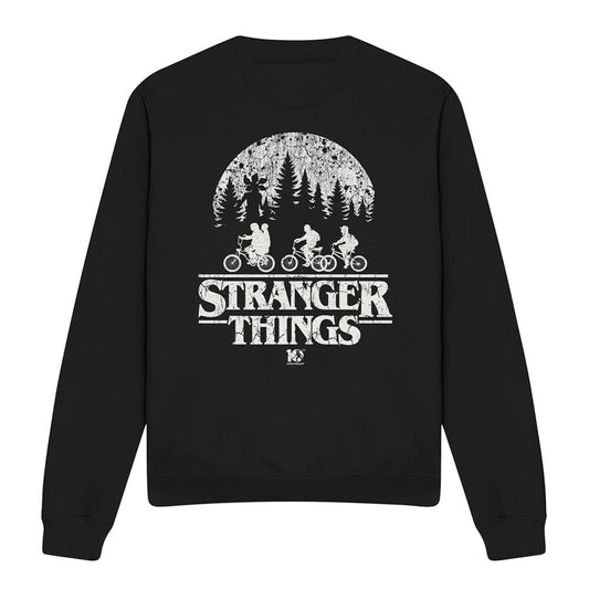 Black - Front - Stranger Things Unisex Adult Upside Down 10th Anniversary Sweatshirt