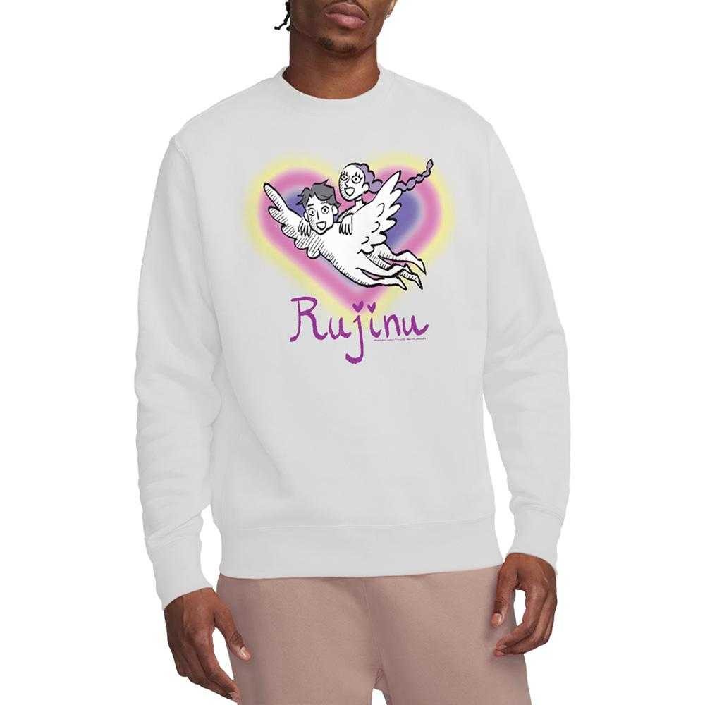 White - Lifestyle - K-Pop Demon Hunters Unisex Adult Huntrix Saja Boys Rujinu Heart Sweatshirt