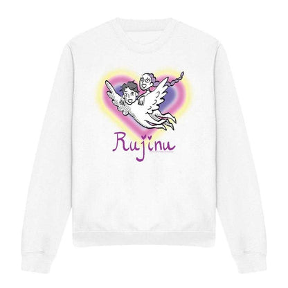 White - Front - K-Pop Demon Hunters Unisex Adult Huntrix Saja Boys Rujinu Heart Sweatshirt