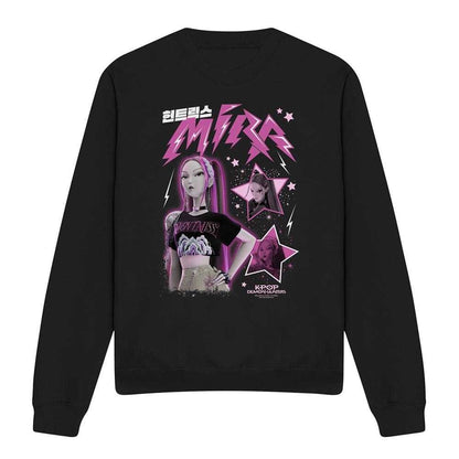 Black - Front - K-Pop Demon Hunters Unisex Adult Huntrix Mira Sweatshirt