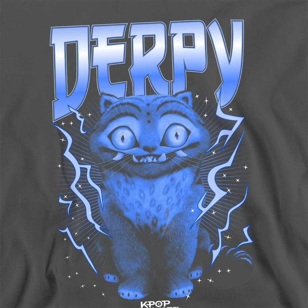 Charcoal - Side - K-Pop Demon Hunters Unisex Adult Derpy Tiger Lightning Sweatshirt