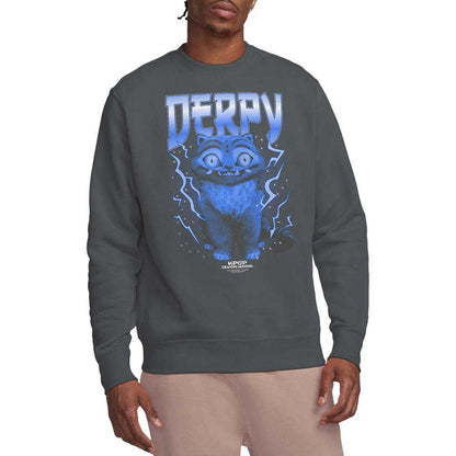 Charcoal - Lifestyle - K-Pop Demon Hunters Unisex Adult Derpy Tiger Lightning Sweatshirt