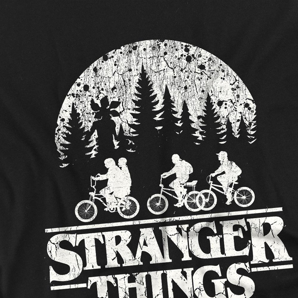 Black - Side - Stranger Things Womens-Ladies Upside Down Fitted 10th Anniversary T-Shirt