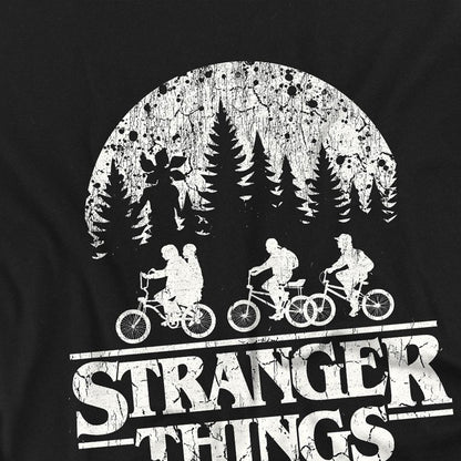 Black - Side - Stranger Things Womens-Ladies Upside Down Fitted 10th Anniversary T-Shirt