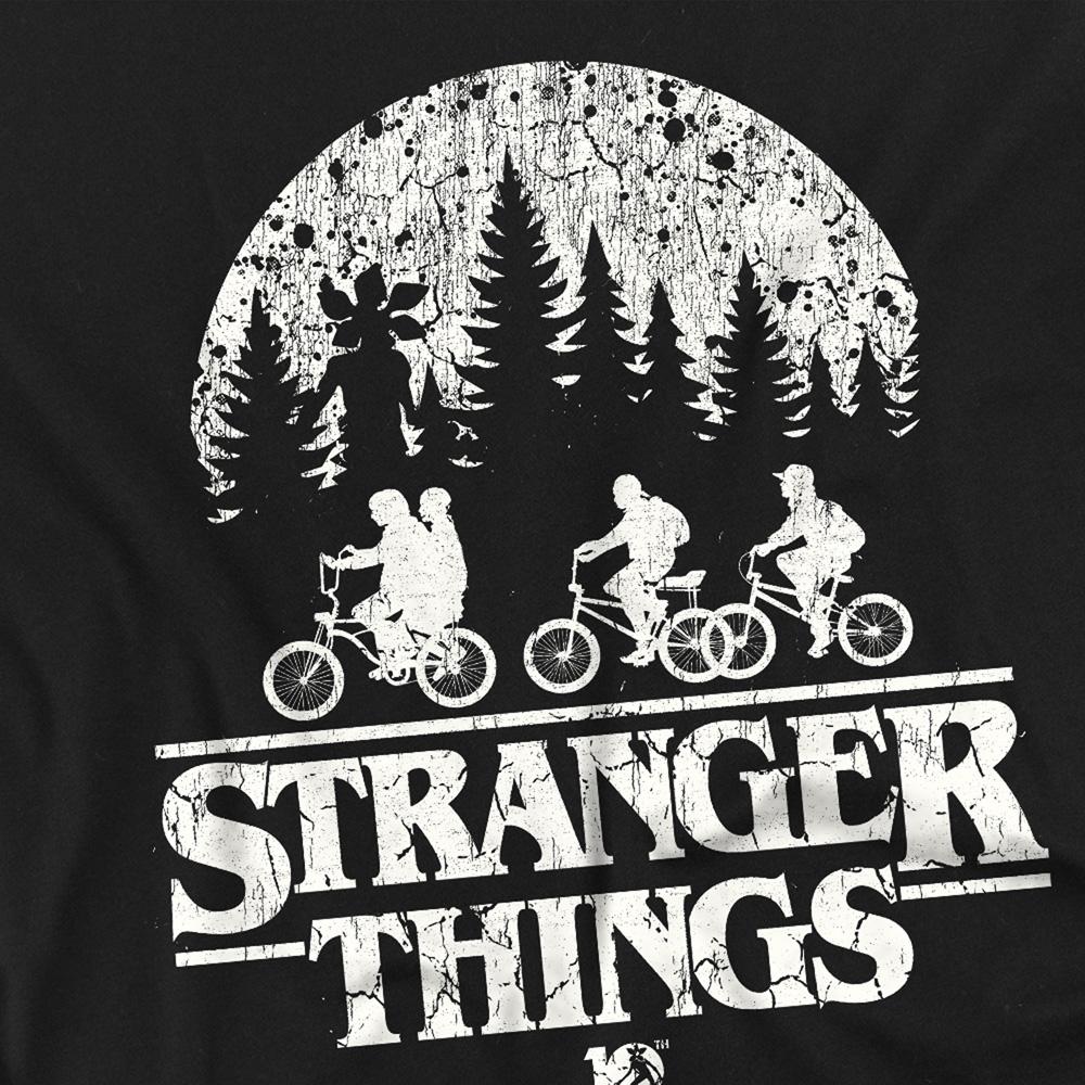 Black - Side - Stranger Things Unisex Adult Upside Down 10th Anniversary T-Shirt