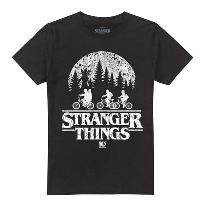 Black - Front - Stranger Things Unisex Adult Upside Down 10th Anniversary T-Shirt