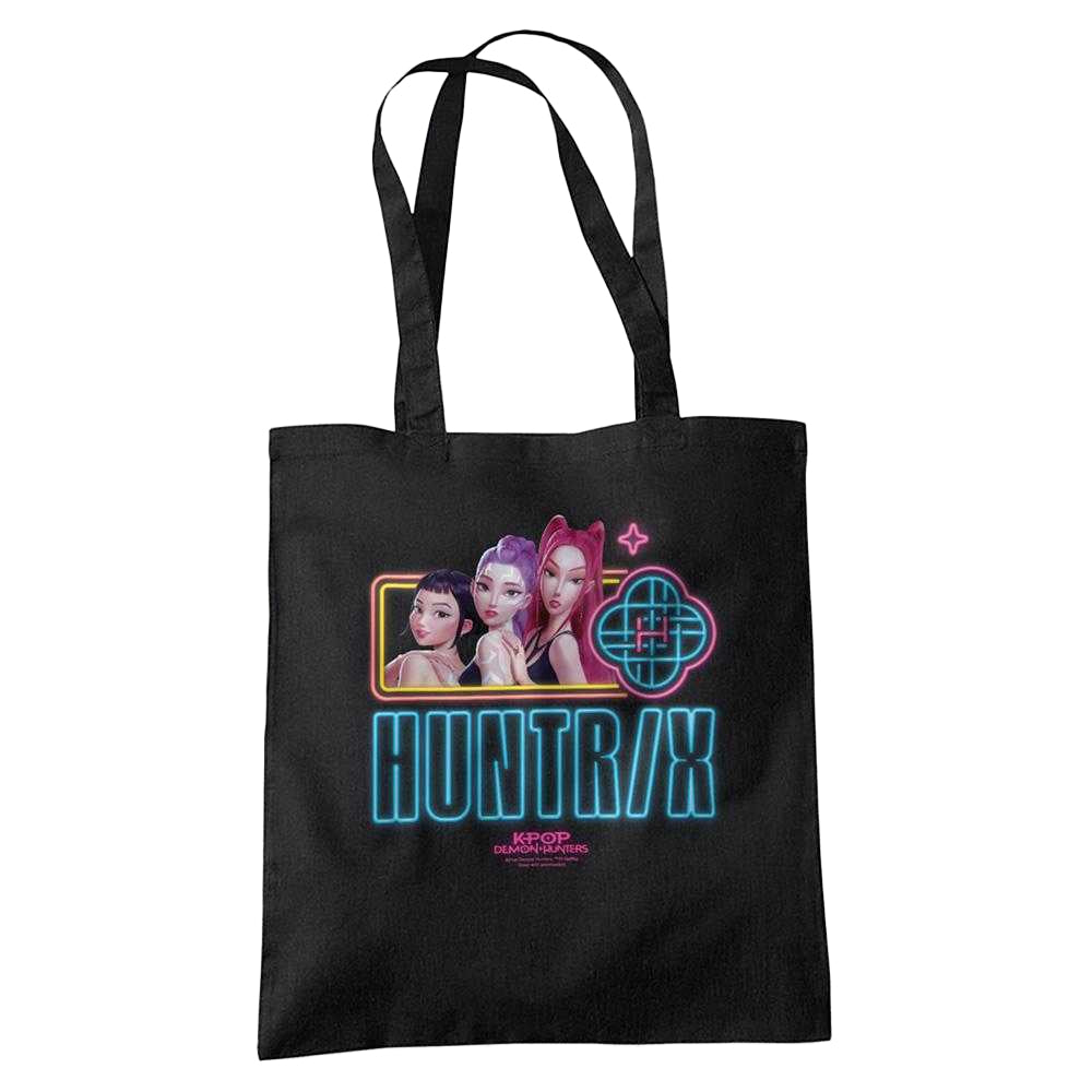 Black - Front - K-Pop Demon Hunters Huntr-X Reusable Tote Bag