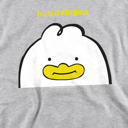Heather Grey - Side - K-Pop Demon Hunters Childrens-Kids Hello Friend Derpy Letter Pullover Hoodie