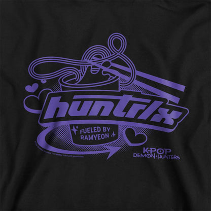 Black - Side - K-Pop Demon Hunters Childrens-Kids Huntrix Fueled By Ramyeon Pullover Hoodie