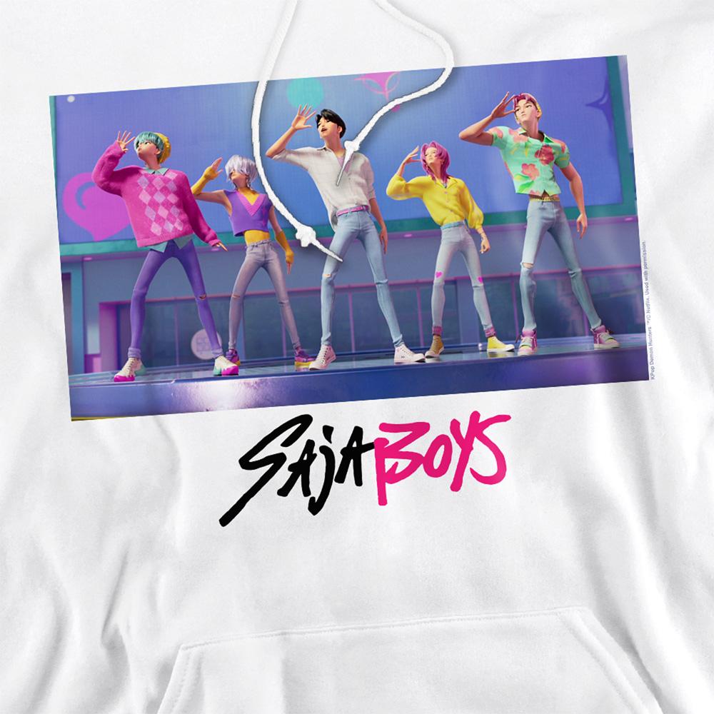 White - Side - K-Pop Demon Hunters Unisex Adult Saja Boys Soda Pop Dance Hoodie