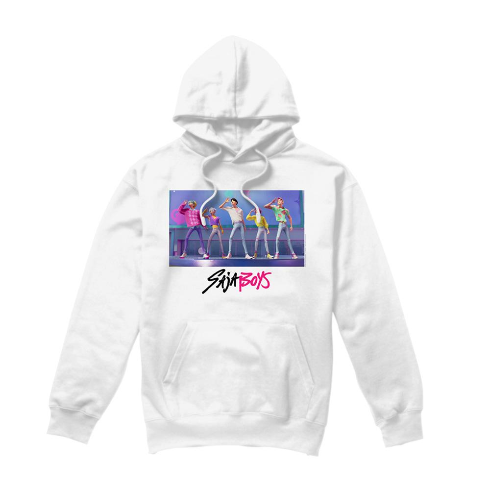 White - Front - K-Pop Demon Hunters Unisex Adult Saja Boys Soda Pop Dance Hoodie