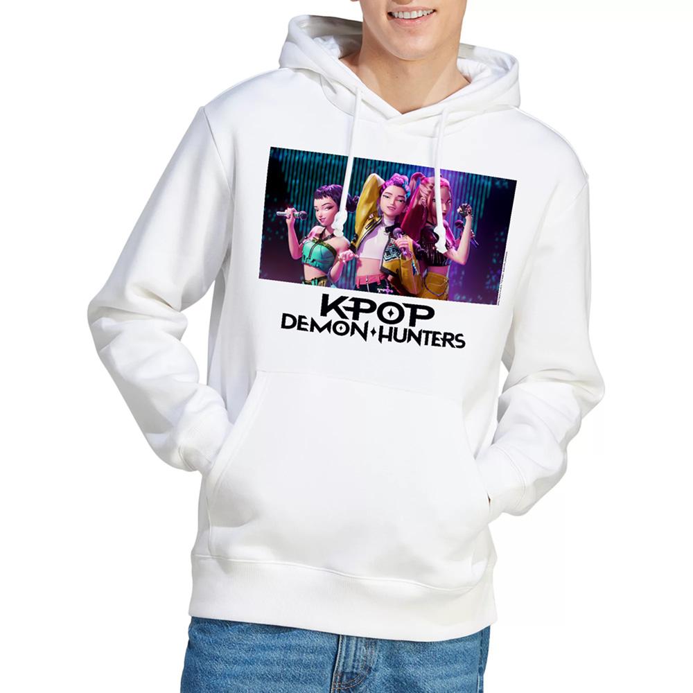 White - Lifestyle - K-Pop Demon Hunters Unisex Adult Huntrix Group Singing Hoodie