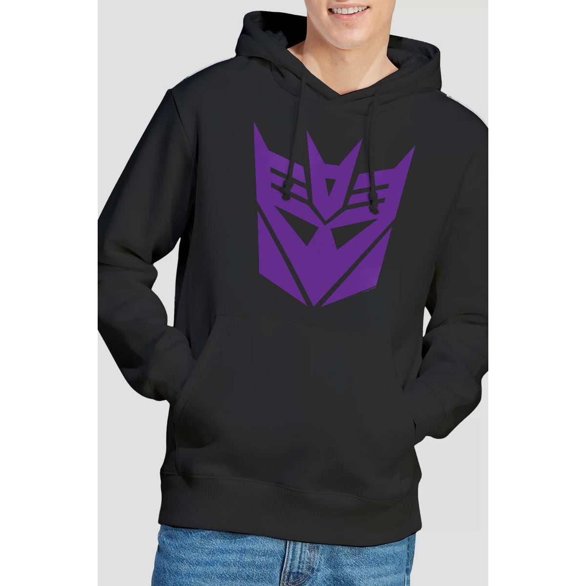 Black - Back - Transformers Mens Decepticon Hoodie