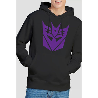 Black - Back - Transformers Mens Decepticon Hoodie
