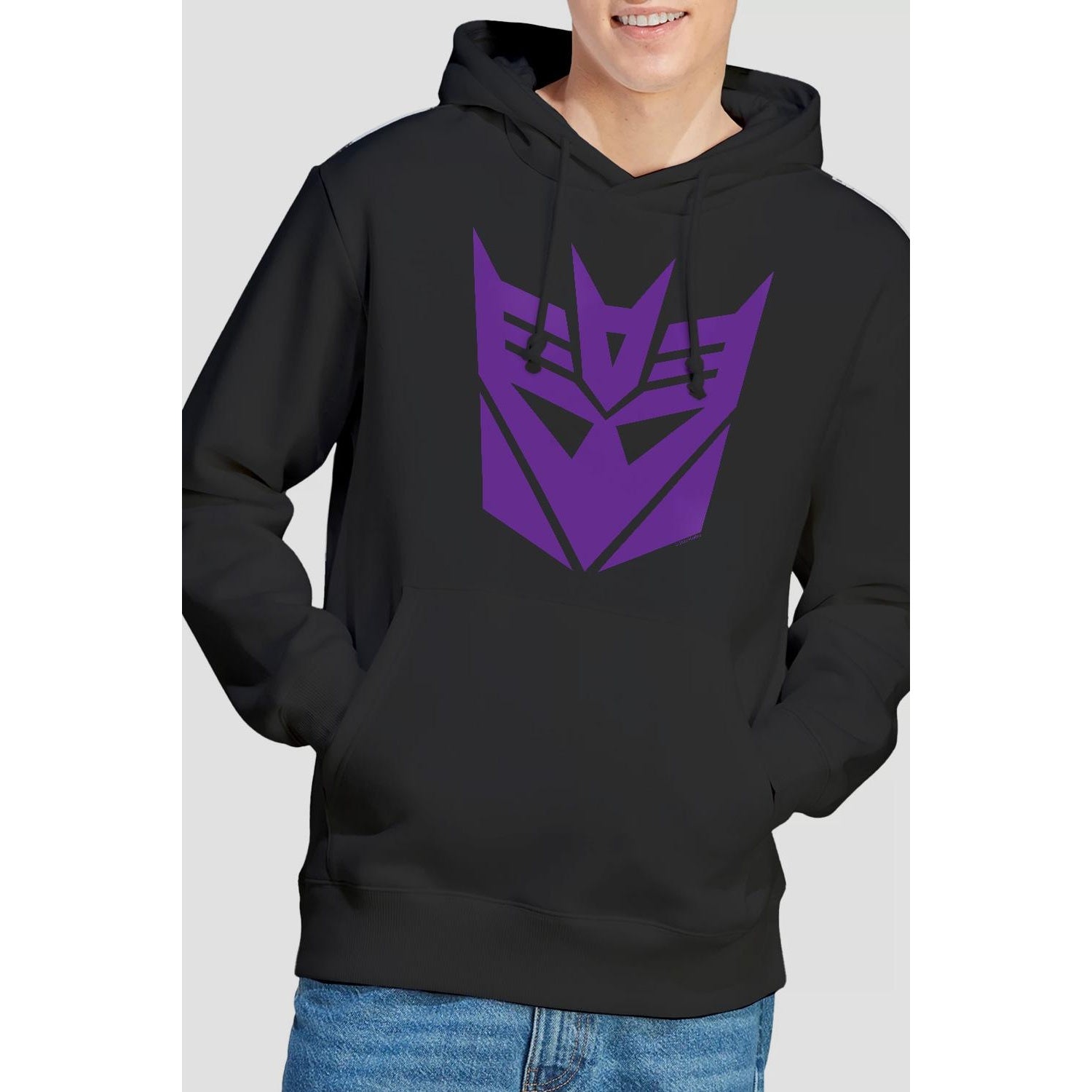 Black - Back - Transformers Mens Decepticon Hoodie