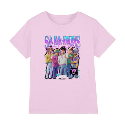 Pink - Front - K-Pop Demon Hunters Childrens-Kids Saja Boys Logo T-Shirt