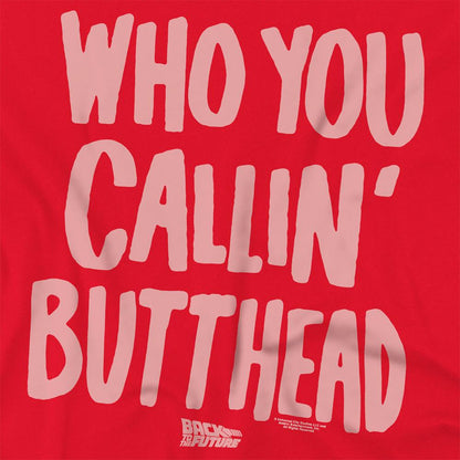 Red - Side - Back To The Future Unisex Adult The Bully T-Shirt