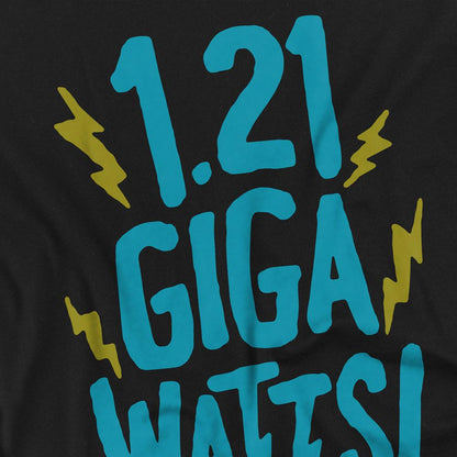 Black - Side - Back To The Future Unisex Adult The Bolt Of Lightning T-Shirt