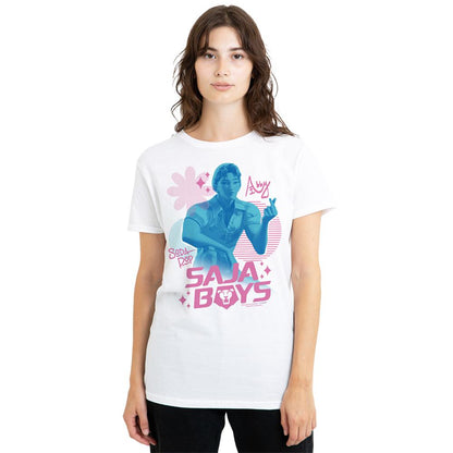White - Side - K-Pop Demon Hunters Womens-Ladies Saja Boys Soda Pop Romance Regular T-Shirt