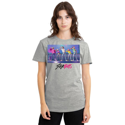 Athletic Heather - Side - K-Pop Demon Hunters Womens-Ladies Soda Pop Saja Boys Dance T-Shirt