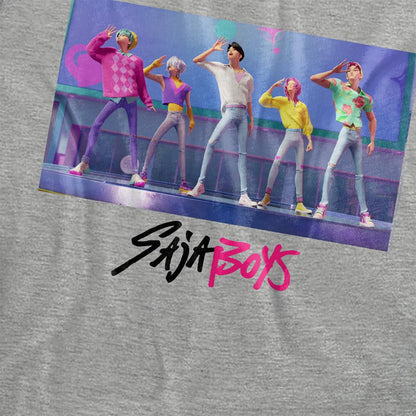 Athletic Heather - Pack Shot - K-Pop Demon Hunters Womens-Ladies Soda Pop Saja Boys Dance T-Shirt