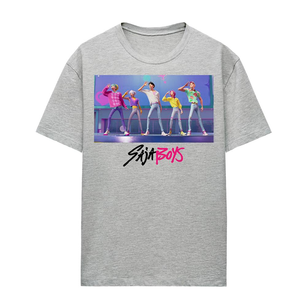 Athletic Heather - Front - K-Pop Demon Hunters Womens-Ladies Soda Pop Saja Boys Dance T-Shirt
