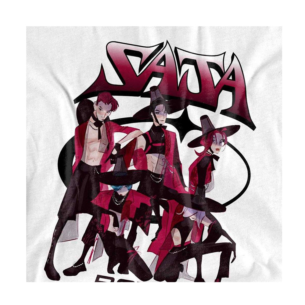 White - Side - K-Pop Demon Hunters Womens-Ladies Demon Group Saja Boys T-Shirt