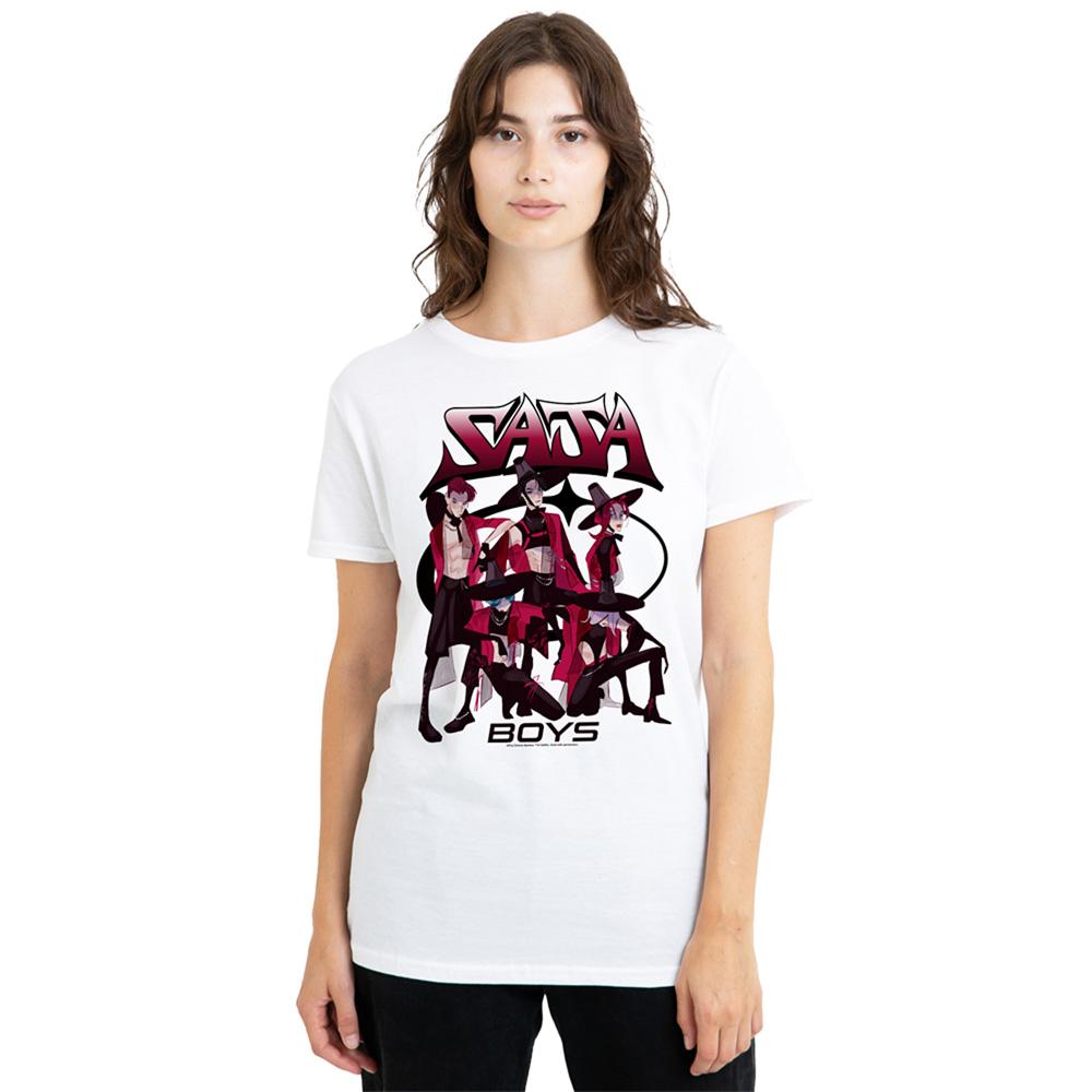 White - Lifestyle - K-Pop Demon Hunters Womens-Ladies Demon Group Saja Boys T-Shirt