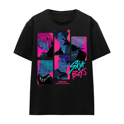 Black - Front - K-Pop Demon Hunters Womens-Ladies Saja Boys Demons T-Shirt