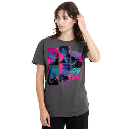 Charcoal - Lifestyle - K-Pop Demon Hunters Womens-Ladies Saja Boys Demons T-Shirt