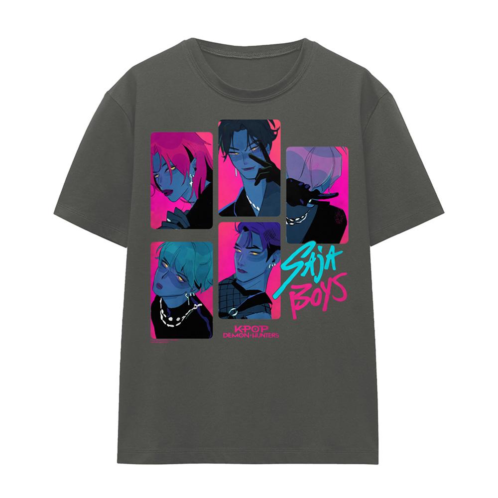 Charcoal - Front - K-Pop Demon Hunters Womens-Ladies Saja Boys Demons T-Shirt