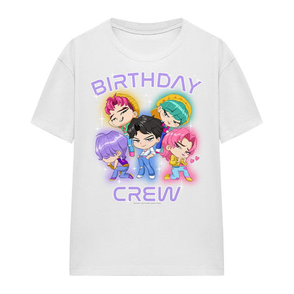 White - Front - K-Pop Demon Hunters Womens-Ladies Birthday Crew Group Saja Boys T-Shirt