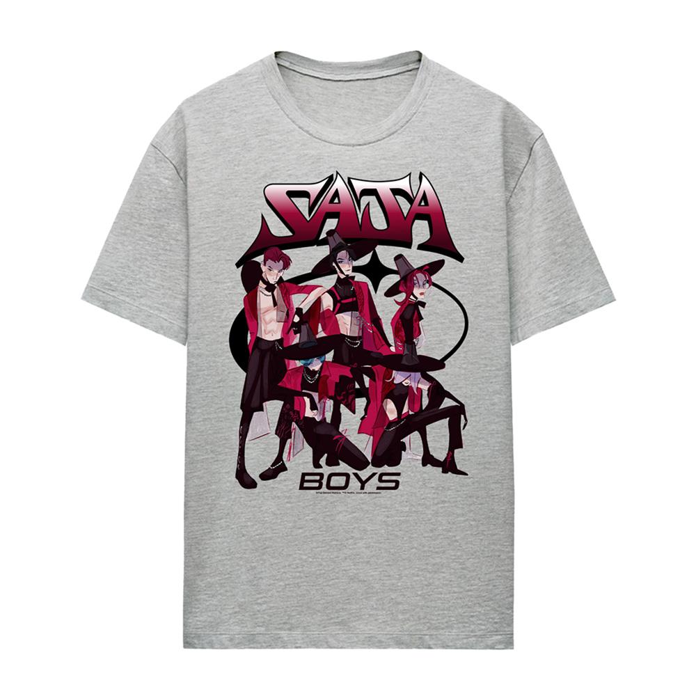Athletic Heather - Front - K-Pop Demon Hunters Womens-Ladies Demon Group Saja Boys T-Shirt