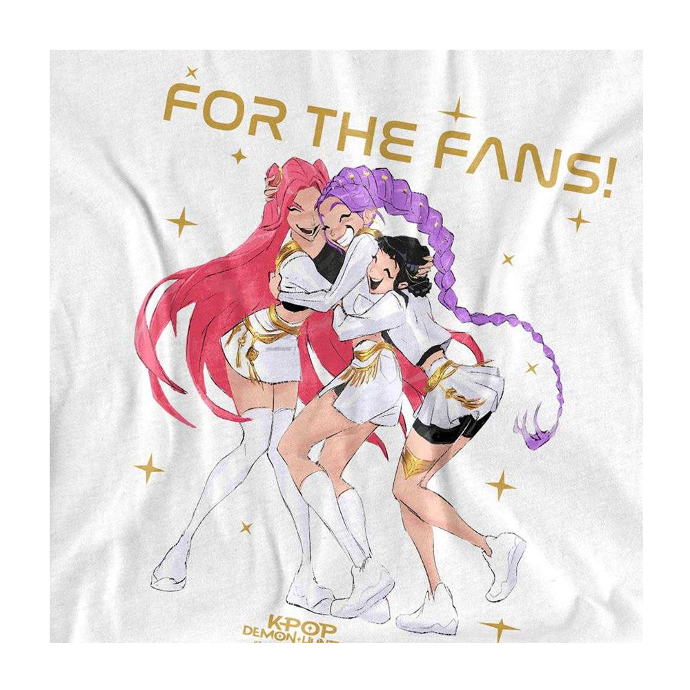 White - Side - K-Pop Demon Hunters Womens-Ladies Huntrix Golden Group T-Shirt