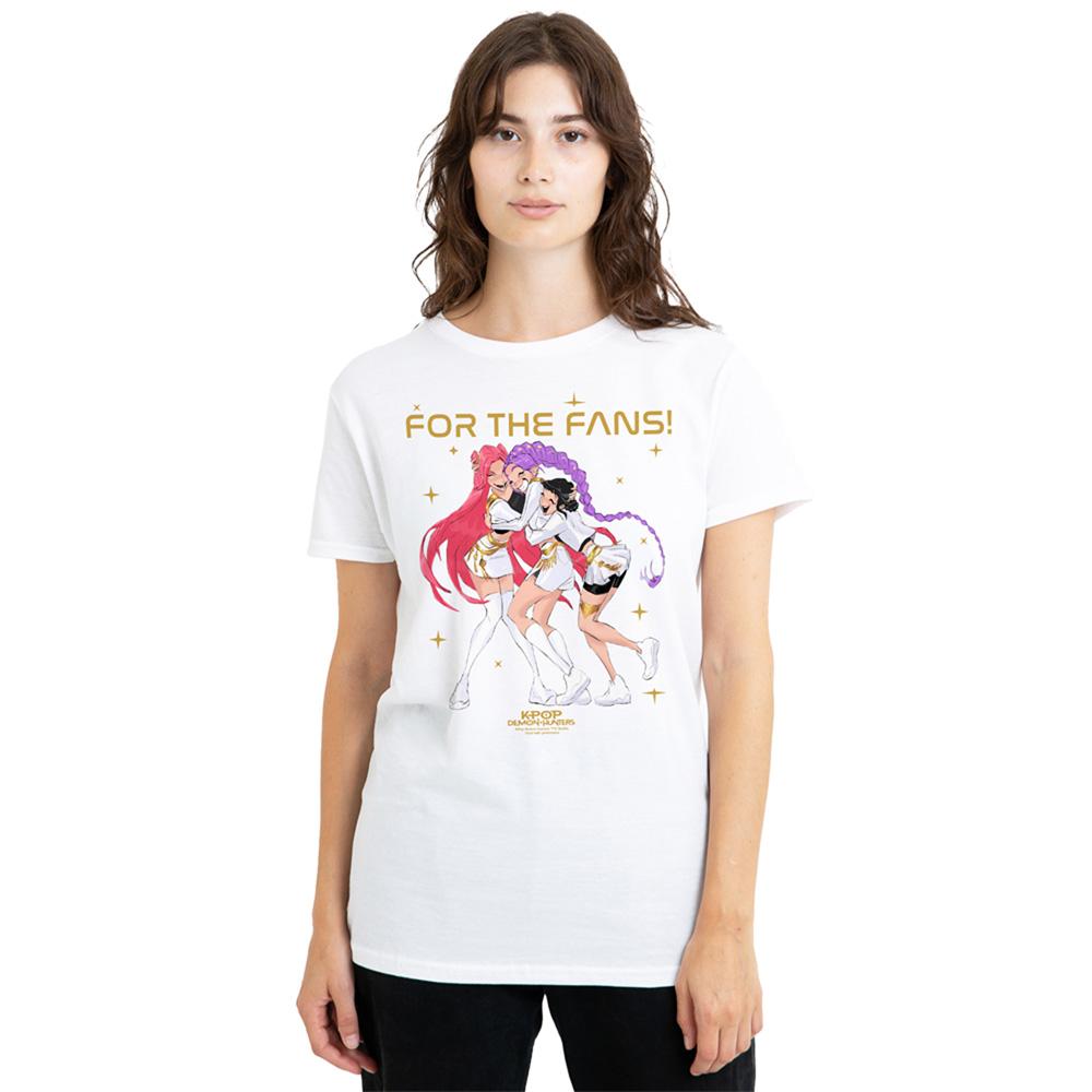 White - Lifestyle - K-Pop Demon Hunters Womens-Ladies Huntrix Golden Group T-Shirt