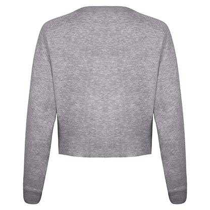 Sports Grey - Back - Disney Womens-Ladies Mickey Mouse Sketch Crop Sweatshirt