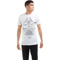 White - Side - Star Wars Mens Millennium Falcon T-Shirt