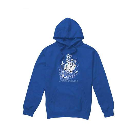Royal Blue - Front - Star Wars Mens Blast Off R2-D2 Hoodie