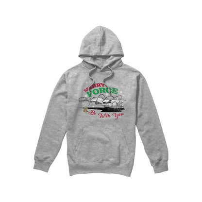 Sport Heather - Front - Star Wars: The Mandalorian Mens Merry Force Be With You Grogu Hoodie