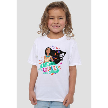 White - Back - Pocahontas Childrens-Kids Colours Of The Wind T-Shirt
