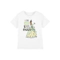 White - Front - The Princess and the Frog Childrens-Kids Does Not Kiss Frogs Tiana T-Shirt