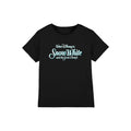 Black - Front - Snow White And The Seven Dwarfs Childrens-Kids Logo T-Shirt