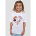 White - Lifestyle - Frozen Childrens-Kids Sisters Connected By Love Elsa Anna Valentine`s Day T-Shirt