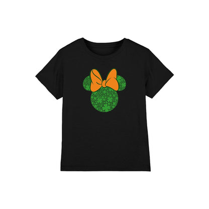 Black - Front - Disney Childrens-Kids Shamrock Ears Minnie Mouse St Patricks Day T-Shirt