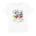 White - Front - Disney Childrens-Kids Mickey & Minnie Mouse Kiss Christmas T-Shirt