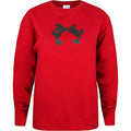 Red-Black - Front - Disney Womens-Ladies Kiss Mickey & Minnie Mouse Sweatshirt
